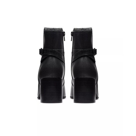 140$ Clarks Collection Keirsta Haley Leather Ankle Boots Size 9 US Black - Picture 5 of 5